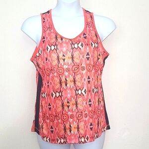 Tank Top Athletic geometric abstract pink yellow black Workout Yoga Southwestern